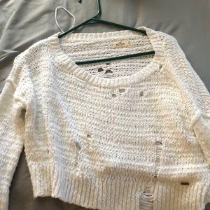 White sweater with holes
